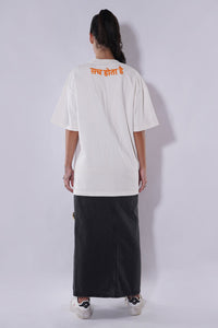 WHITE LIE HAND-EMBROIDERED TEE