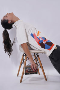 WHITE LIE HAND-EMBROIDERED TEE