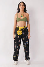 Embellished Pants, front full look with statement belt